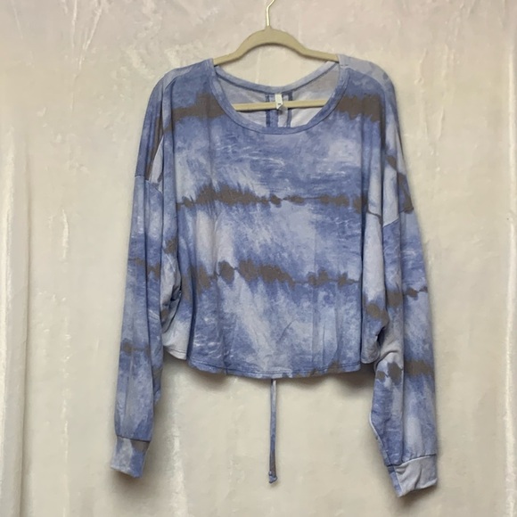 MTS Tie dye Cropped Sweatshirt - Picture 1 of 6